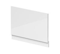 Balterley 800mm Waterproof Straight Shower Bath End Panel - Gloss White