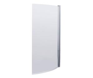 Balterley 858 x 1430mm B-Shaped Bath Shower Screen, Shower Screens for Baths, 6mm Chrome Toughened Safety Bath Door Screen, 180° Pivot Reversible Door Screens for B-Shaped Baths (Chrome)