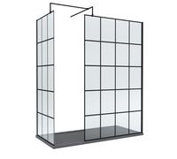 8mm Glass Wetroom Screens Frame Design and Tray 1700 x 700mm Balterley Grey One Size