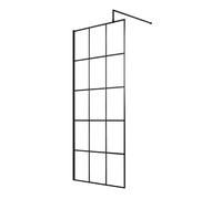 Balterley 8mm Safety Glass Black Framed Wetroom Screen - 800mm Balterley Black