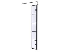 Balterley 8mm Safety Glass Black Framed Wetroom Swing Screen - 300mm Balterley Black