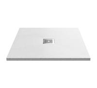 900mm Premium Slimline Square Shower Tray - Slate White