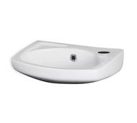 Balterley Adley Wall Hung Ceramic Basin with Overflow & Tap Hole, 350mm - White