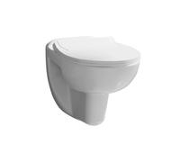 Balterley Adley Wall Hung Ceramic Toilet Pan & Soft Close Seat - 535mm in White Balterley White