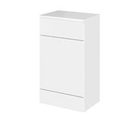 Alrewas Contemporary Floor Standing WC Unit with Coordinating Worktop, Gloss White, 500mm