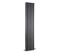 Vertical Double Panel Radiator - 1800mm x 383mm - 3713 BTU - Anthracite