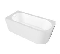 Balterley Back to Wall Corner Bath with Legs, Left Hand, 1600mm in White Balterley White