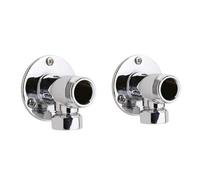 Balterley Backplate Elbow Unions - Pair - Chrome