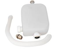 Balterley Balterly Bathroom Deck Shower Kit, Water Tank, White Flexible Drain Hose & Connector, Bathroom Deck Mounted Shower Set for Bath Showers - 90 x 300 x 400mm (Chrome/White)