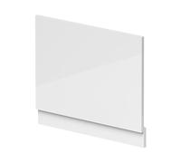 Balterley Bath End Panel 700mm, MDF End Bath Panels White with Plinth, Straight Bathroom Panels for Bathtub, Water Resistant Panel Covering for Bathroom Baths and Soaking Tubs (White)