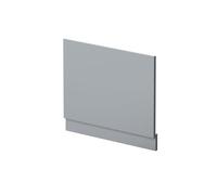 Balterley Bath End Panel 700mm, MDF End Bath Panels with Plinth, Satin Finish Straight Bathroom Panels for Bathtub, Water Resistant Panel Covering for Bathroom Baths and Soaking Tubs (Grey)