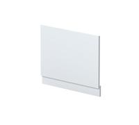 Balterley Bath End Panel 700mm, MDF End Bath Panels with Plinth, Satin Finish Straight Bathroom Panels for Bathtub, Water Resistant Panel Covering for Bathroom Baths and Soaking Tubs (White)