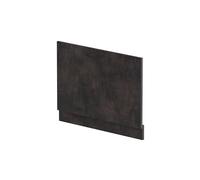 Balterley Bath End Panel 750mm, MFC End Bath Panels with Plinth, Smooth Finish Straight Bathroom Panels for Bathtub, Water Resistant Panel Covering for Bathroom Baths and Soaking Tubs (Mettalic Slate)