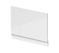 Balterley Bath End Panel 800mm, MDF End Bath Panels White with Plinth, Straight Bathroom Panels for Bathtub, Water Resistant Panel Covering for Bathroom Baths and Soaking Tubs (White)