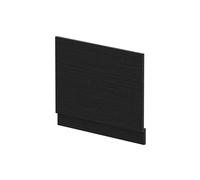 Balterley Wooden Bath End Panel 700mm, End Bath Panels with Plinth, Straight Bathroom Panels for Bathtub, Water Resistant Panel Covering for Bathroom Baths and Soaking Tubs (Woodgrain Black)