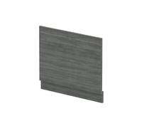 Balterley Wooden Bath End Panel 700mm, End Bath Panels with Plinth, Straight Bathroom Panels for Bathtub, Water Resistant Panel Covering for Bathroom Baths and Soaking Tubs (Woodgrain Anthracite)
