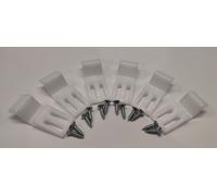 Balterley Bath Panel Clips & Screws Pack of 6 in White Balterley White