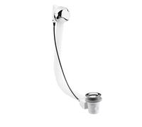 Balterley Bath Pop Up Waste and Overflow Kit, Round Waste with Round Overflow Control Knob, Pop Up Bath Plug Replacement, Chrome Bathtub Plug Replacement - 76 x 76 x 88 mm (Chrome)