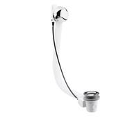 Balterley Bath Pop Up Waste and Overflow Kit, Round Waste with Round Overflow Control Knob, Pop Up Bath Plug Replacement, Chrome Bathtub Plug Replacement - 76 x 76 x 88 mm (Chrome)