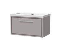 Balterley Bathroom 1 Soft Close Drawer Wall Hung Fireclay Basin, Grey, 800mm in Grey Balterley Grey
