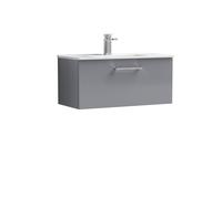 Balterley Bathroom 1 Soft Close Drawer, Wall Hung Vanity Unit, Satin Grey, 435mm in Grey Balterley Grey