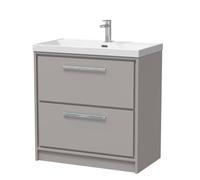 Balterley Bathroom 2 Soft Close Drawer Floor Vanity Unit Basin, Grey, 800mm in Grey Balterley Grey