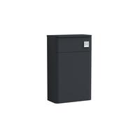 Floor Standing Concealed WC Toilet Unit - 500mm - Soft Black (Concealed Cistern Not Included)