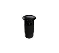 Balterley Bathroom Round Click-Clack Slotted Basin Waste With Overflow, Top Fix Installation, 103 X 60 X 104mm, Black