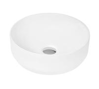 Balterley 350mm Countertop Vessel Bathroom Sink, Ceramic Round Bowl Bathroom Wash Basin Sink, No Tap Hole, Countertop Basin Sinks for Bathrooms and Cloakroom - 350 x 350 x 120mm (White)