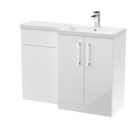 Balterley Bathroom Vanity Basin & WC Unit Right Hand 1100mm x 390mm in White Balterley White