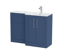 Balterley Belvide 2 Door Vanity WC Unit & Carrera Basin, RH, 1100mm, Blue Balterley Blue