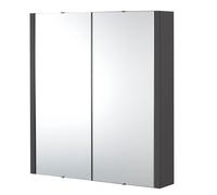Balterley Bianca Wall Hung 2 Soft Close Door Mirror Cabinet 600mm Gloss Grey Balterley Grey