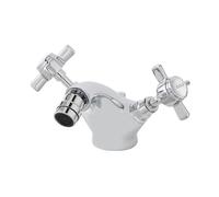 Balterley Bidet Basin Mixer Tap with Pop Up Waste, Mono Bathroom Taps for Bidet, Traditional Basin Mixer Tap with Lever Handle & Aerator, Monobloc Taps for Bidets - 50 x 135 x 95mm (Chrome)