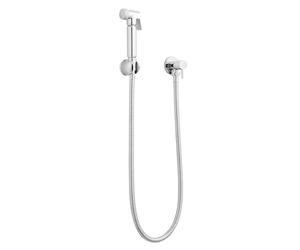 Balterley Bidet Sprayer Kit, Manual Douche Spray Head and Hose, Round Head and Flexible Hose, Handheld Bidet Sprayer for Toilet, Wall Mounted Douche Shower Spray Kit - 25 x 130 x 25mm (Chrome)