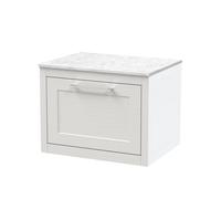 Balterley Blithbury Traditional Wall Hung 1 Drawer Vanity Unit, White, 600mm in White Balterley White