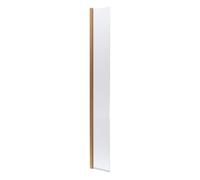 Balterley Blymhill Contemporary Bathroom 8mm Glass Hinged Flipper Return Screen, Brushed Brass, 1950 X 322 X 27mm