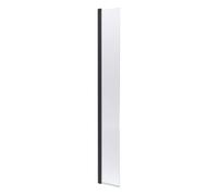 Balterley Blymhill Contemporary Bathroom 8mm Glass Hinged Flipper Return Screen, Matt Black, 1950 X 322 X 27mm