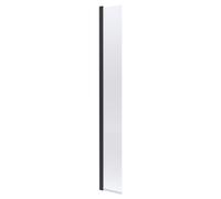 Balterley Blymhill Contemporary Bathroom 8mm Glass Hinged Flipper Return Screen, Matt Black, 1950 x 322 x 27mm