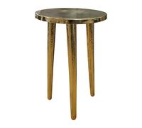 Balterley Boho Round 3 Leg Coffee Table, 400mm x 600mm - Brass in Metallics Balterley Metallics