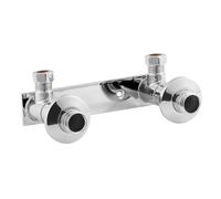 Balterley Bracket for Thermostatic Shower Mixer Bar Valve, Fast Fit Exposed Shower Bracket for Thermostatic Valve, Wall Mounted Elbow Backplate Bar Fixing Kit - 190 x 60 x 105mm (Chrome)