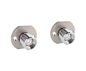 Balterley Brackets for Thermostatic Shower Mixer Bar Valve, Fast Fit Exposed Shower Bracket for Thermostatic Valve, Wall Mounted Pair of Bar Fixing Kit - 50 x 50 x 48mm (Brushed Brass)