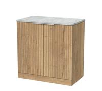 Balterley Callingwood 2 Door Vanity & Bellato Top, Autumn Oak - 800mm in Brown Balterley Brown