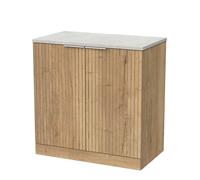 Balterley Callingwood 2 Door Vanity & White Sparkle Top, Autumn Oak - 800mm in Brown Balterley Brown