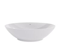 Balterley Castern Freestanding Luxury Oval Double Ended Bath, 1770 x 880mm - Polished White
