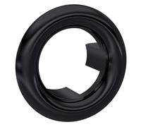 Balterley Sink Overflow Cover, Round Design Overflow Sink Hole Cover, Basin Over Flow Ring, Over Flow Cap for Basins, Ceramic Accessories for Vanity Basin, Bathroom Sinks - 31 x 31mm (Matt Black)