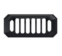 Balterley Sink Overflow Cover, Grill Design Overflow Sink Hole Cover, Basin Over Flow Ring, Over Flow Cap for Basins, Ceramic Accessories for Vanity Basin, Bathroom Sinks - 50 x 26mm (Matt Black)