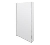 Balterley 795 x 1490mm L-Shaped Bath Shower Screen, Shower Screens for Baths with Fixed Return Panel, 6mm Chrome Toughened Safety Bath Door Screen, 180° Pivot Reversible Door Screens (Chrome)