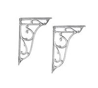 Balterley Chrome Cistern Brackets, Pair of Ornate Cistern Brackets, Wall-Mount Bracket for Toilet Cisterns, Toilet Support Bracket for Bathroom Cisterns - 35 x 160 x 235mm (Chrome)