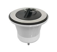 Balterley Cleaners Sink Waste with Plug, Chrome Waste with Black Stopper Plug for Utility Sinks, Laundry Sinks and Cleaners Sinks, 1.5 inch Sink Connection - 61 x 92 x 92mm (Chrome)