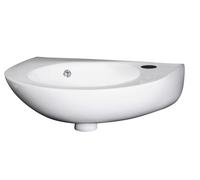 Balterley Cloakroom Wall Hung 1 Tap Hole Ceramic Basin with Overflow 350mm in White Balterley White